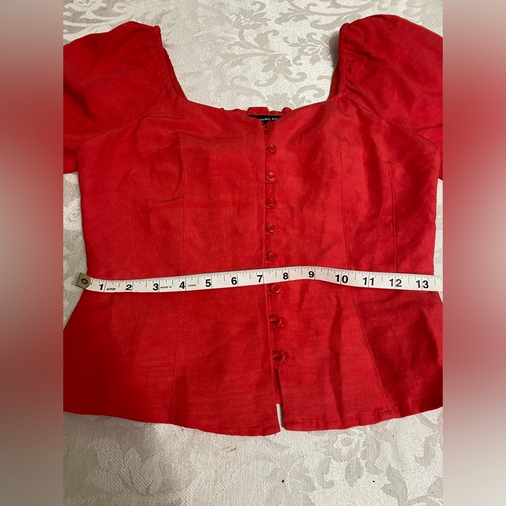 - Something Navy Red Blouse size XS - Picture 7 of 10